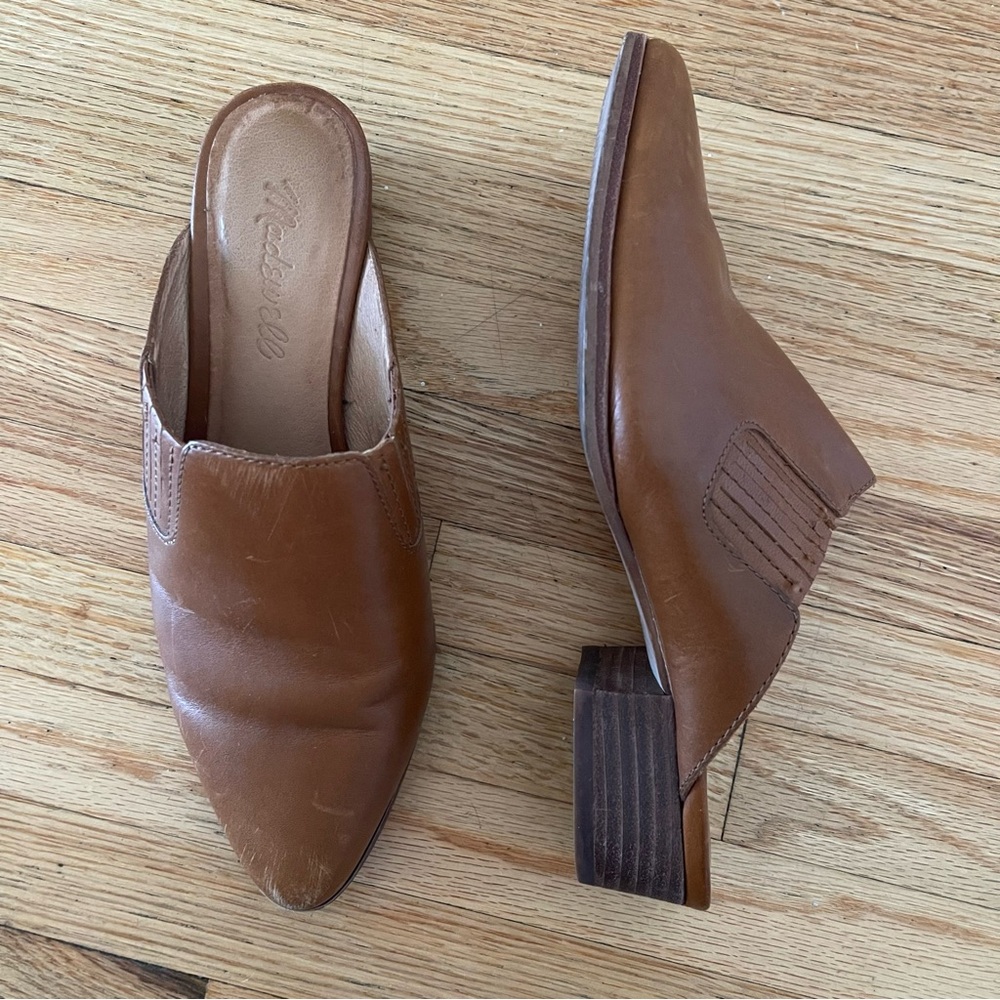 Madewell Brown Leather Lana Mules